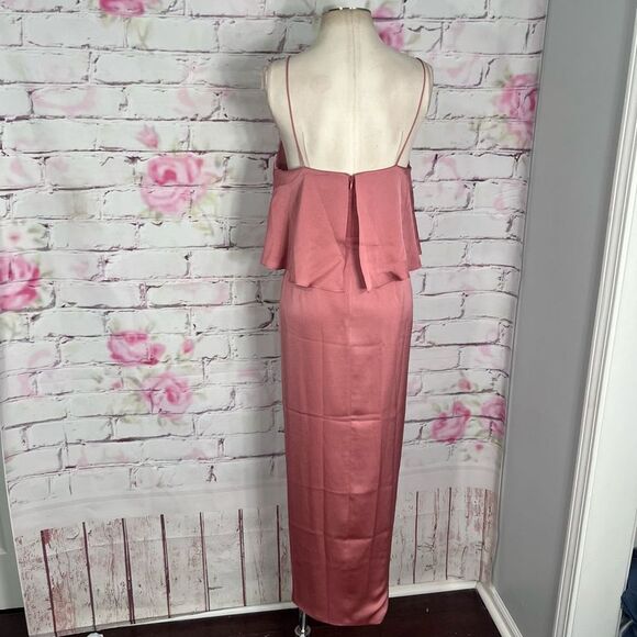 Shona Joy nwot LUXE COCKTAIL FRILL DRESS - ROSE - Picture 8 of 13